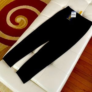 NWT Ralph Lauren Girls Velvet Stretch Leggings Size M (8-10) Black